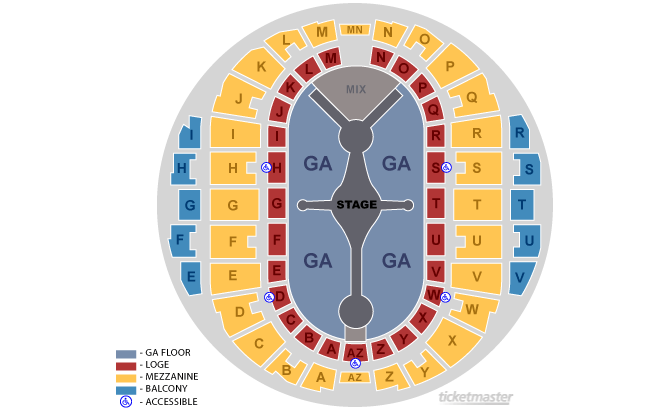 Square Garden Seating Chart Carrie Underwood