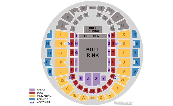 Square Garden Bull Riding Seating Chart